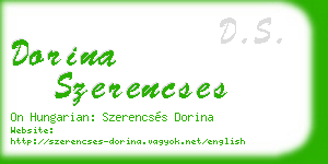 dorina szerencses business card